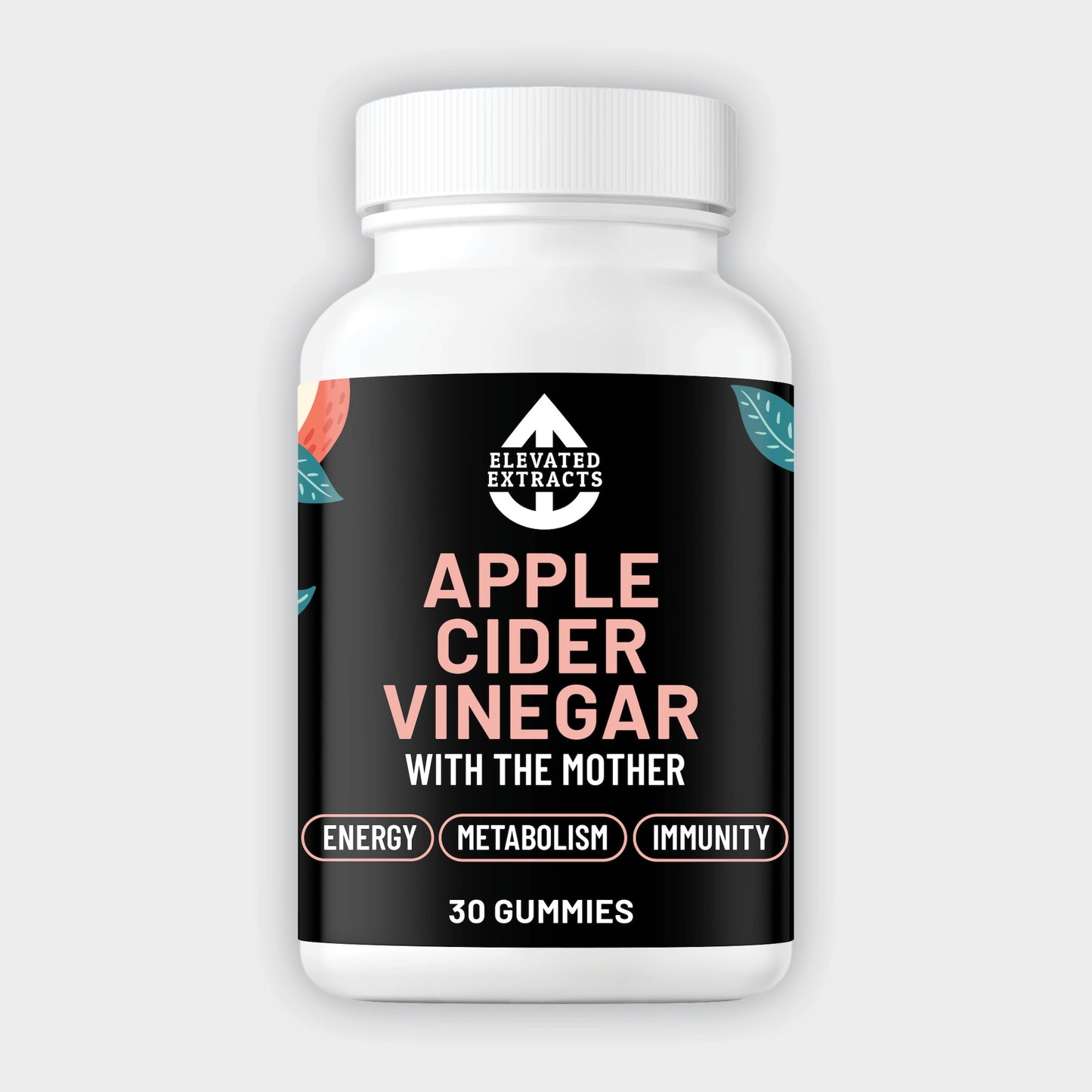 Elevated Extracts Apple Cider Vinegar Gummies with the Mother - 30pc